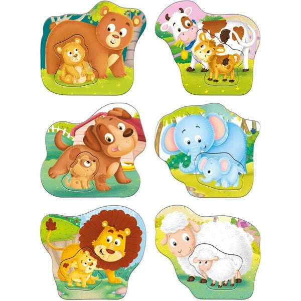 Animals And Babies 2 Piece Shaped Puzzles