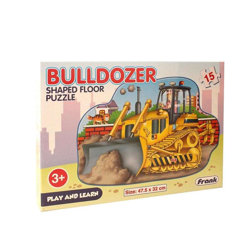 Bulldozer Shape - 15 Piece Floor Puzzle