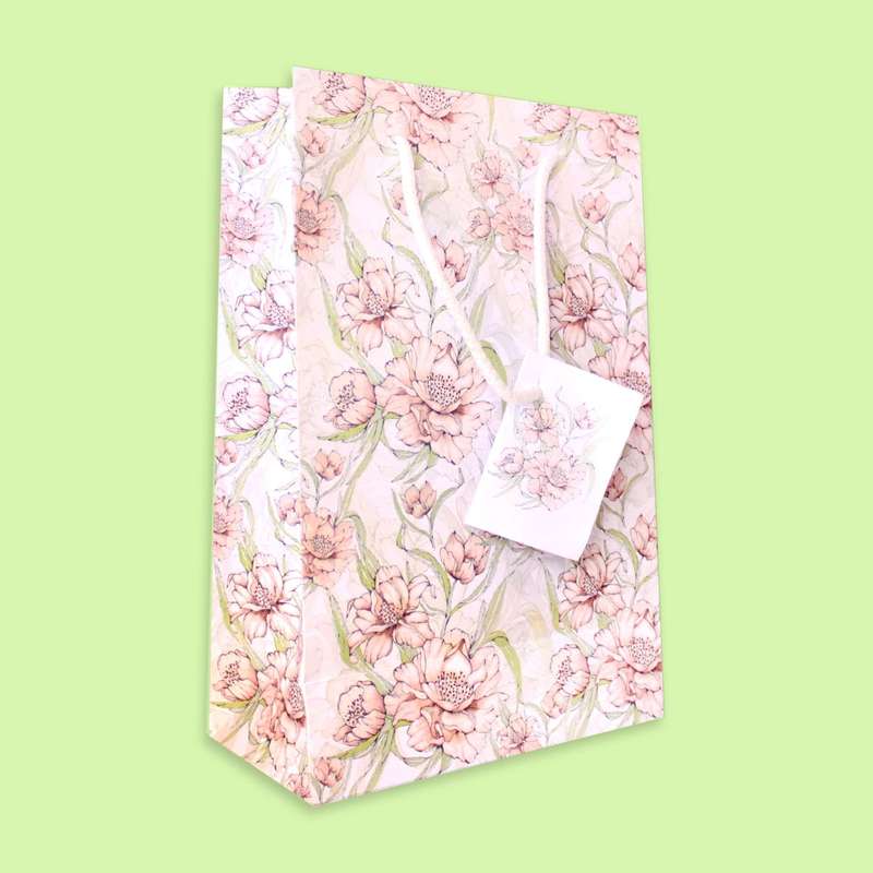 Cream Camelia Gift Bag - Large