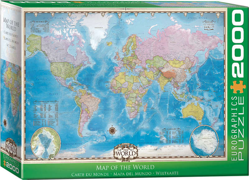 Map of the World 2000 Piece Puzzle Box