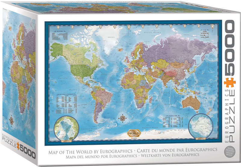 Map of the World 5000 Piece Puzzle Box
