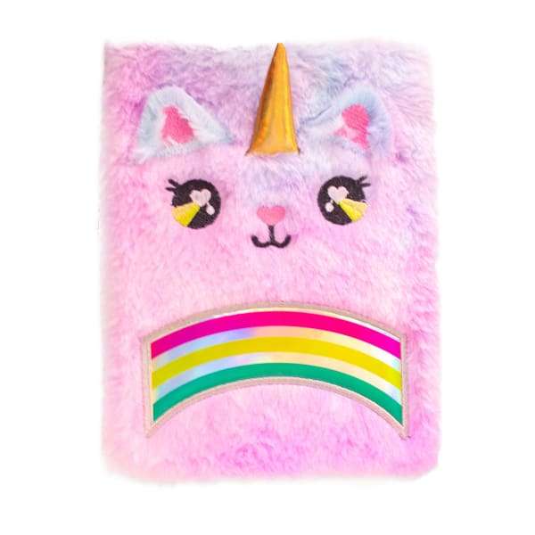 Fluffy Kitty Unicorn Rainbow Notebook