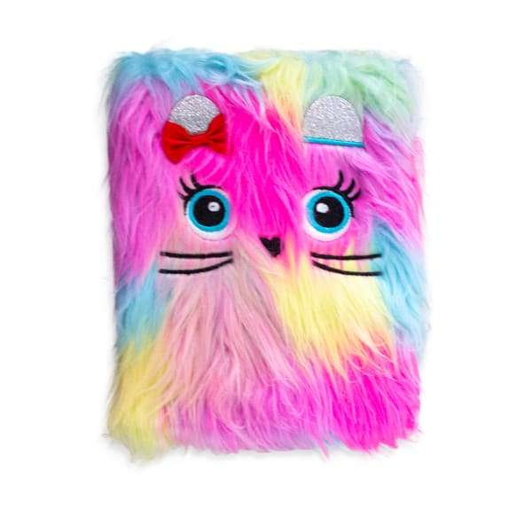 Fluffy Kitty with Red Bow Notebook