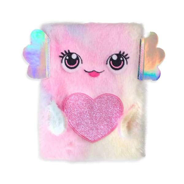 Fluffy Pink Glitter Heart Notebook