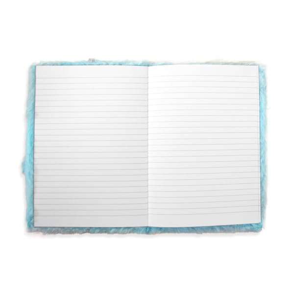 Fluffy Unicorn Silver Horn Notebook