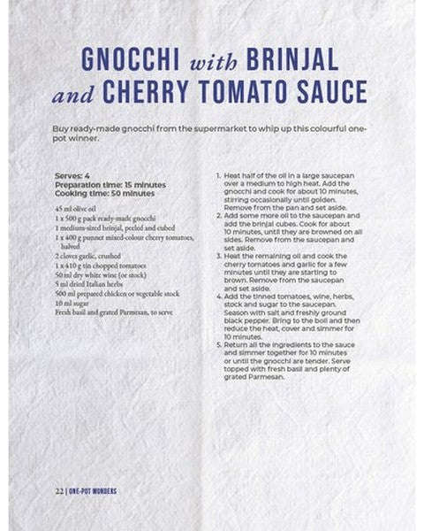 One Pot Cookbook