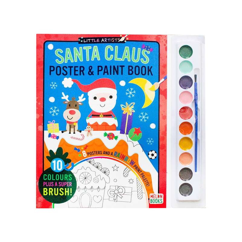 Little Artists Santa Claus Poster And Paint
