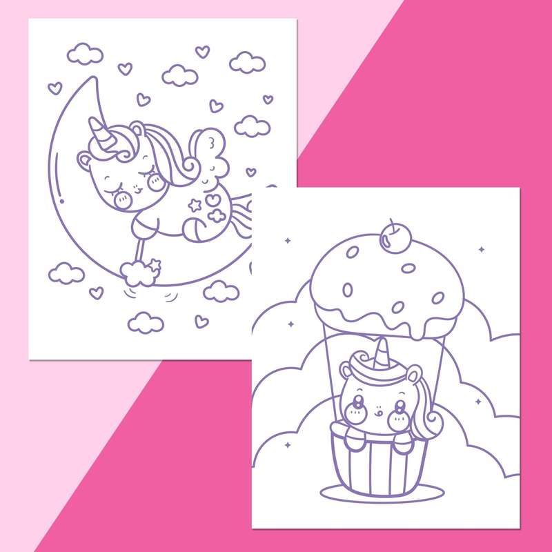 Magical Unicorns Colour-Me Magnets
