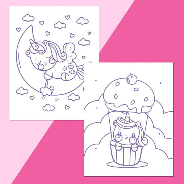 Magical Unicorns Colour-Me Magnets