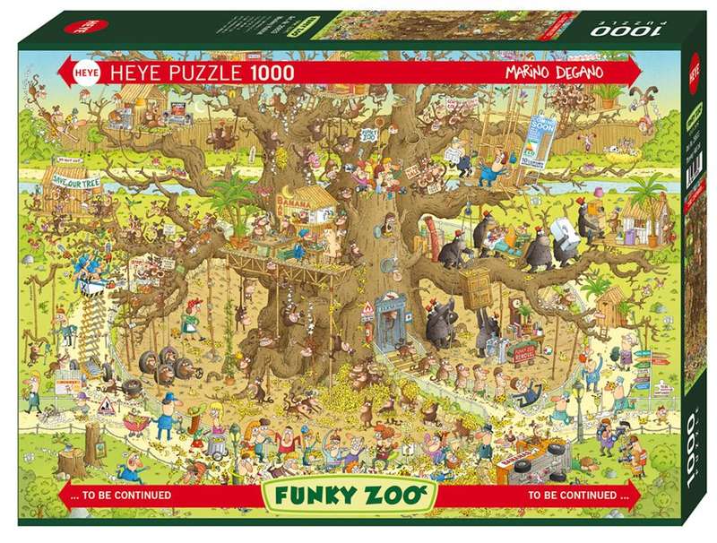 Monkey Habitat 1000 Piece Puzzle
