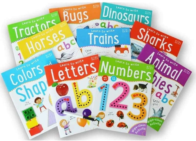 Miles Kelly Learn To Write Wipe Clean Activity 10 Book Set