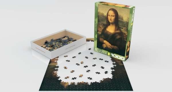 Mona Lisa 1000 Piece Puzzle Box Set