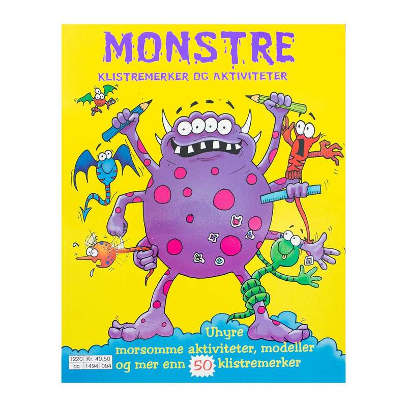 Monstre - Klistermerker Og Aktiviteter (Norwegian)