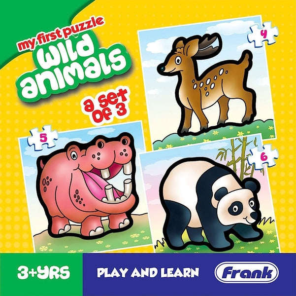 My First Puzzles Wild Animals 3 in 1 Box Set