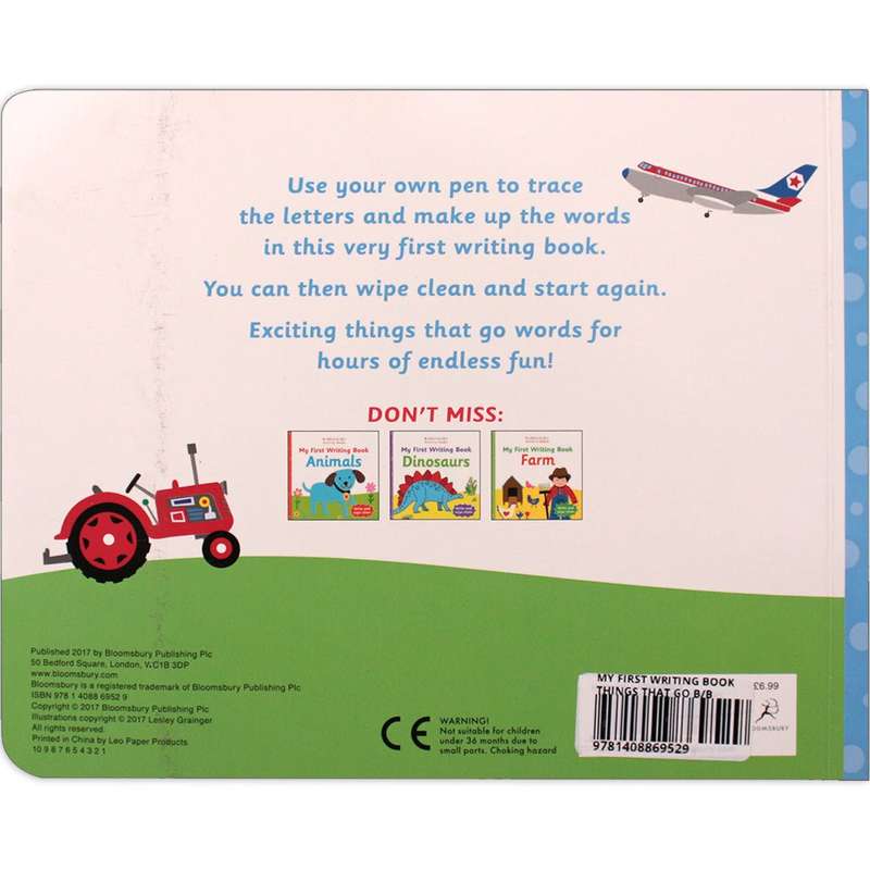 My First Writing Book Things That Go