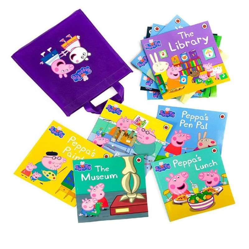 Peppa Pig 10 Book Collection - Purple Bag