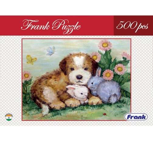 Puppy And Rabbits - 500 Piece Puzzle
