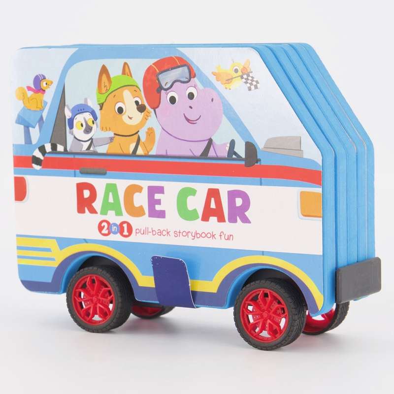 Race Car 2 In 1 Pull Back Storybook Fun