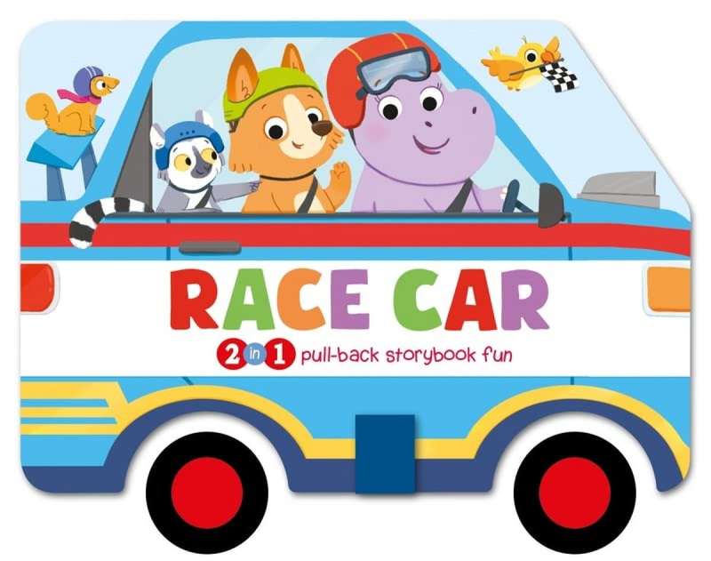 Race Car 2 In 1 Pull Back Storybook Fun