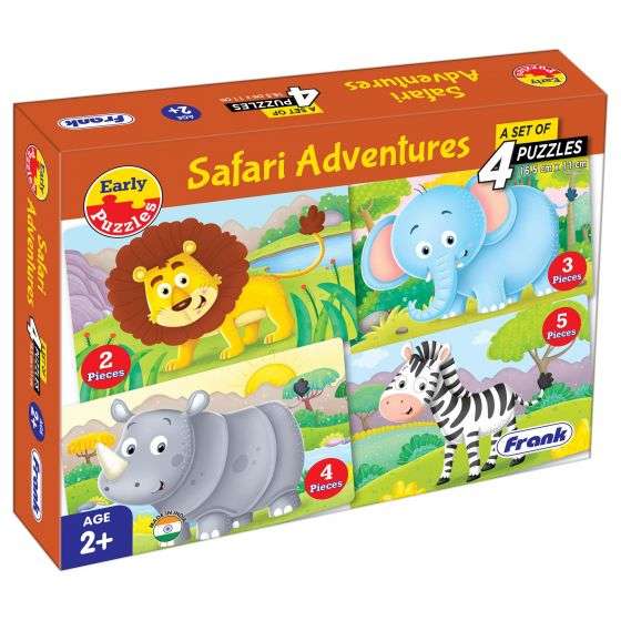 Safari Adventures 4In1 Puzzles 18 Month+