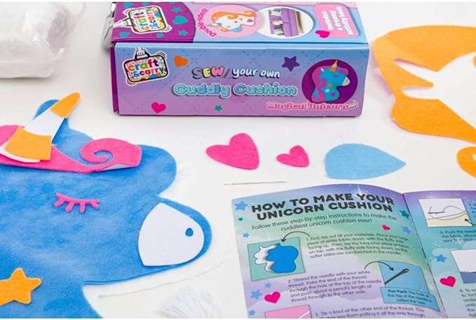 Sew Your Own Cuddly Cushion Magical Unicorn Box Set