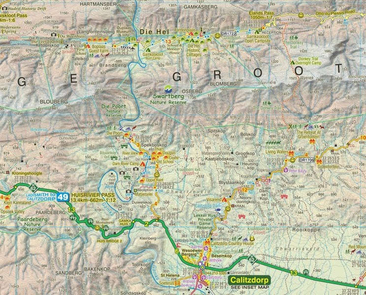 Swartberg & Klein-Karoo Touring Map: 4th Edition