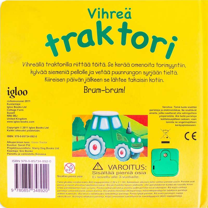 Vihrea Traktori Sound Book (Finnish)