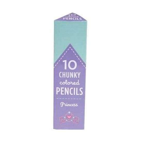 10 Chunky Coloured Pencils