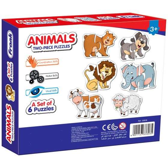 Animals Two Piece 6In1 Puzzle