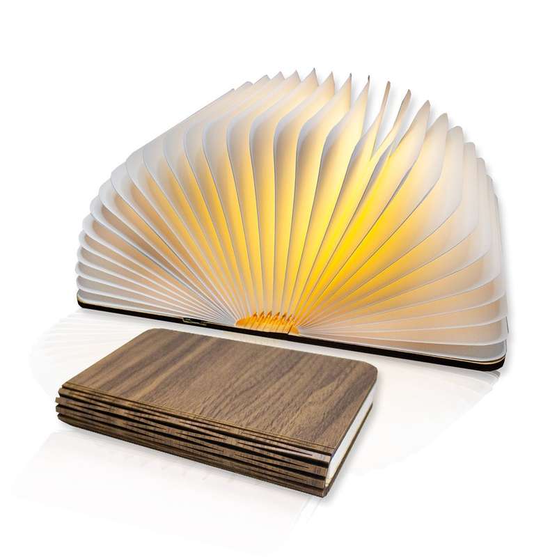Authentic Wooden Book Lamp - Black Beard