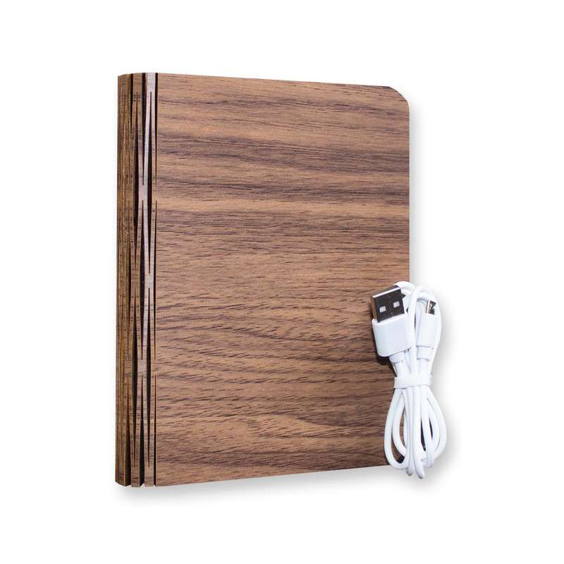 Authentic Wooden Book Lamp - Black Beard