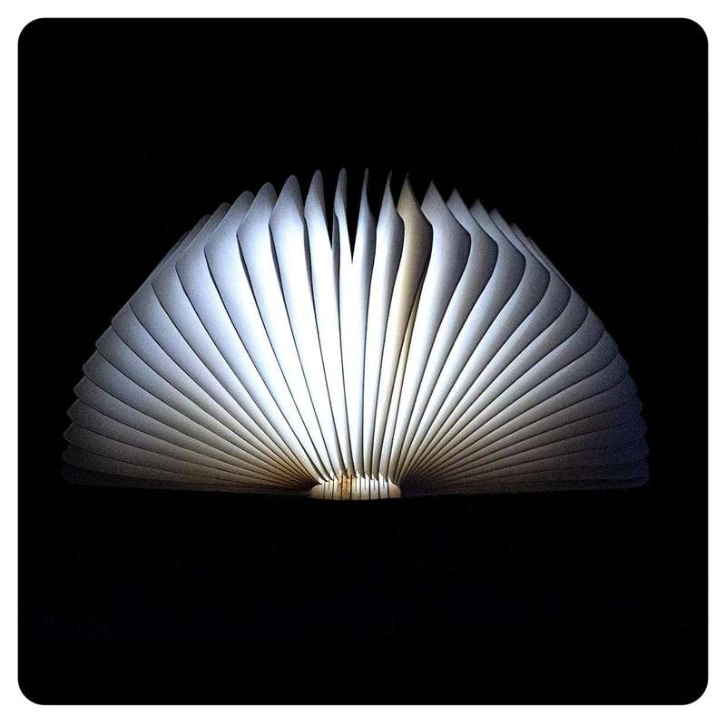 Authentic Wooden Book Lamp - Maple White