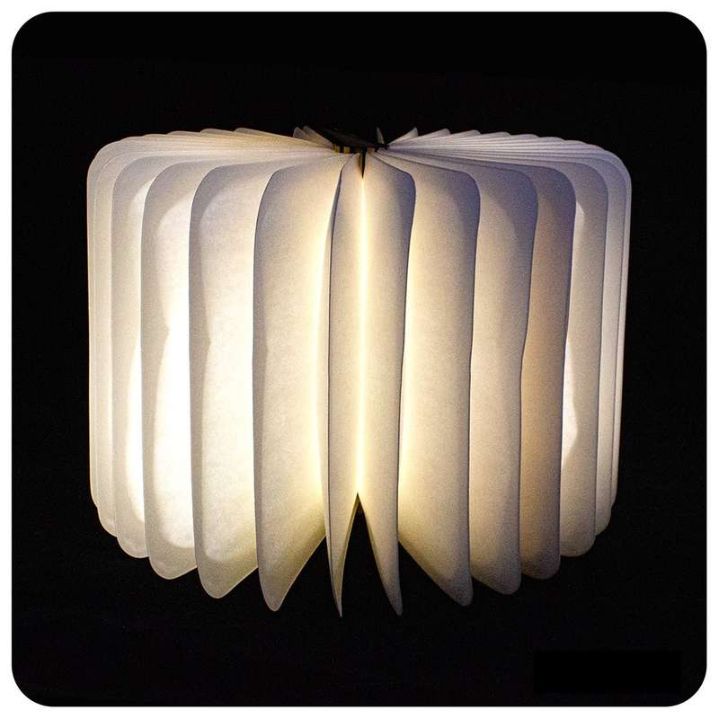 Authentic Wooden Book Lamp - Maple White