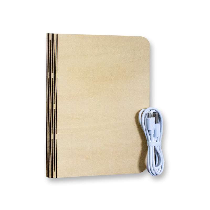 Authentic Wooden Book Lamp - Maple White