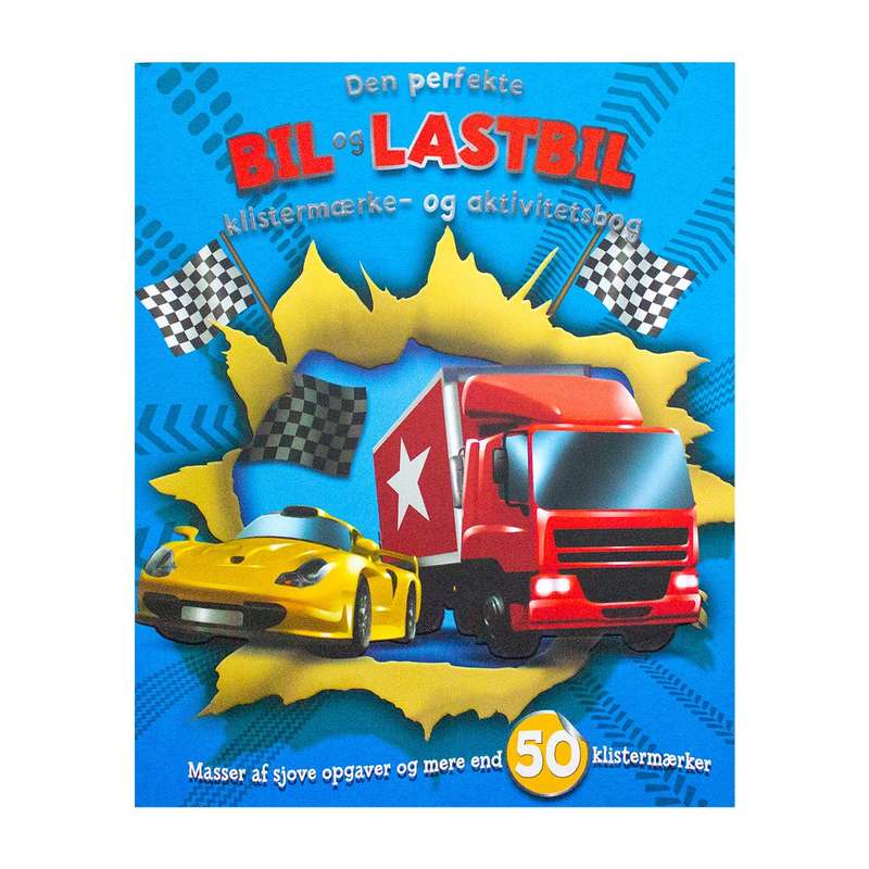 Bil og Lastbil Klistermarke og Aktivitetsbog (Danish)