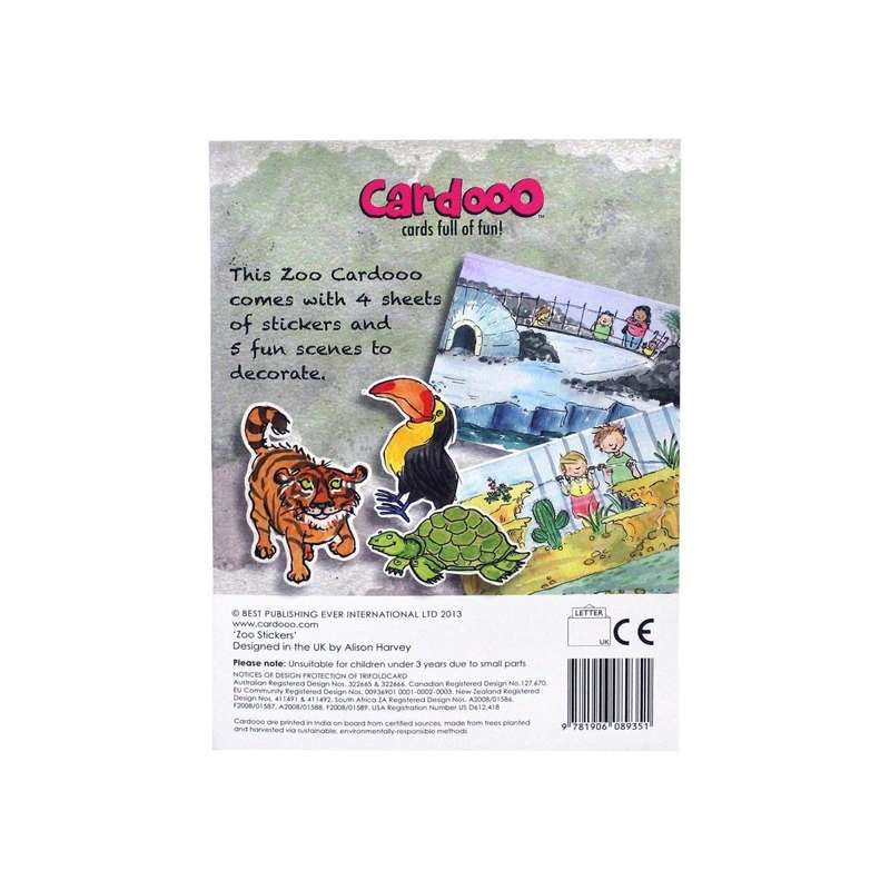 Birthday Card - Have A Wild Day (Zoo Stickers)
