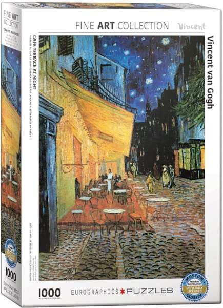 Café Terrace at Night 1000 Piece Puzzle Box Set
