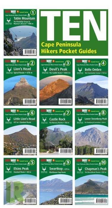 Cape Town Hikes: 10 Maps Set