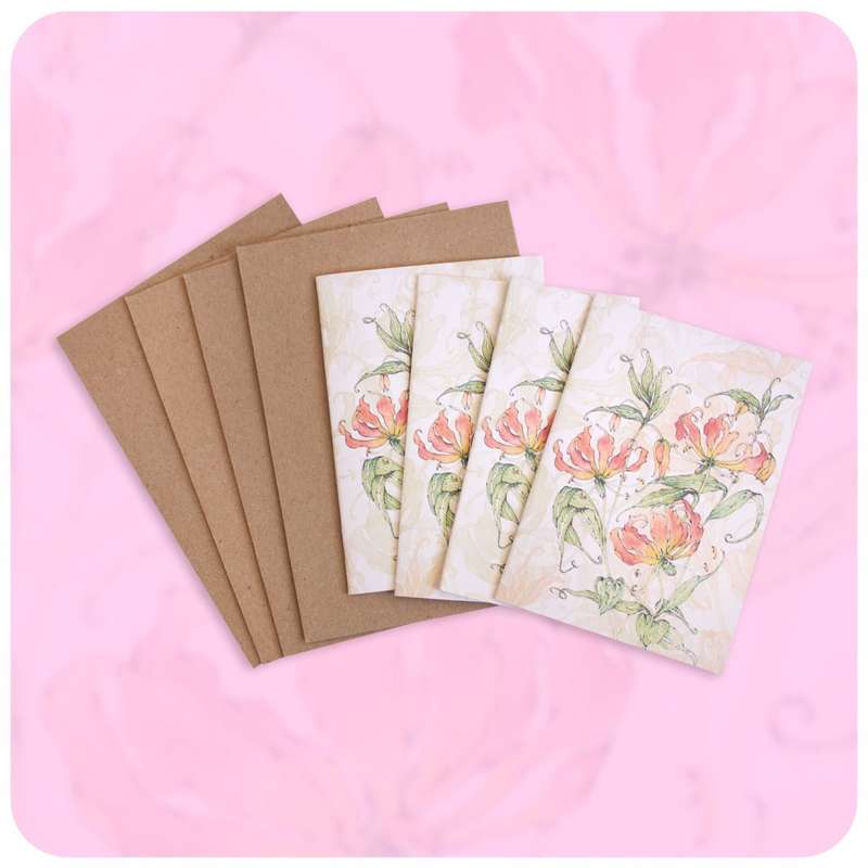 Flame Lily Card & Envelope Pack