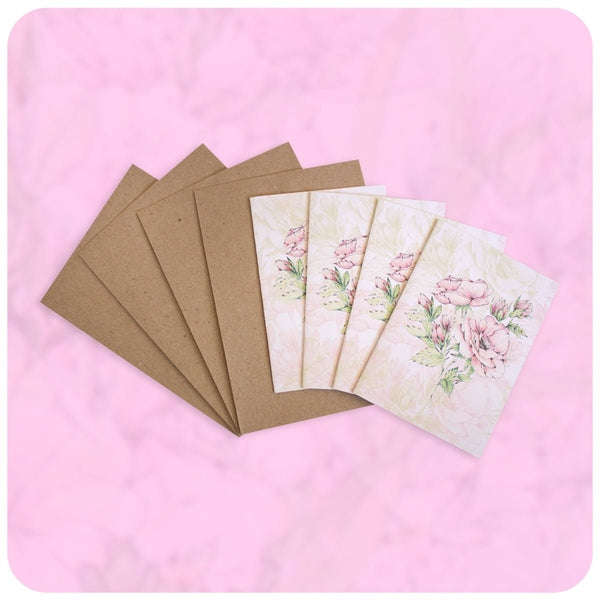 Country Rose Card & Envelope Maxi Pack