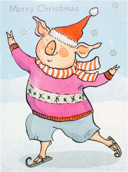 Cards - Merry Christmas Pig