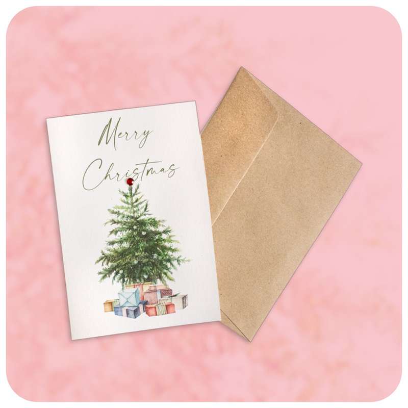 Tree with Presents Christmas Cards