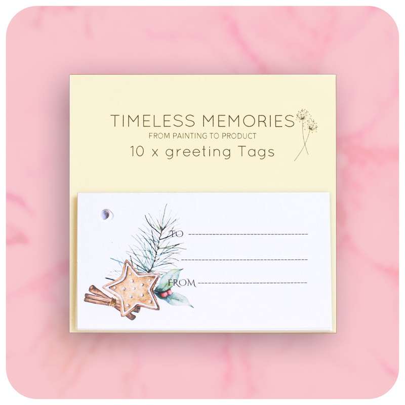Christmas Star 10 Greeting Tag Pack