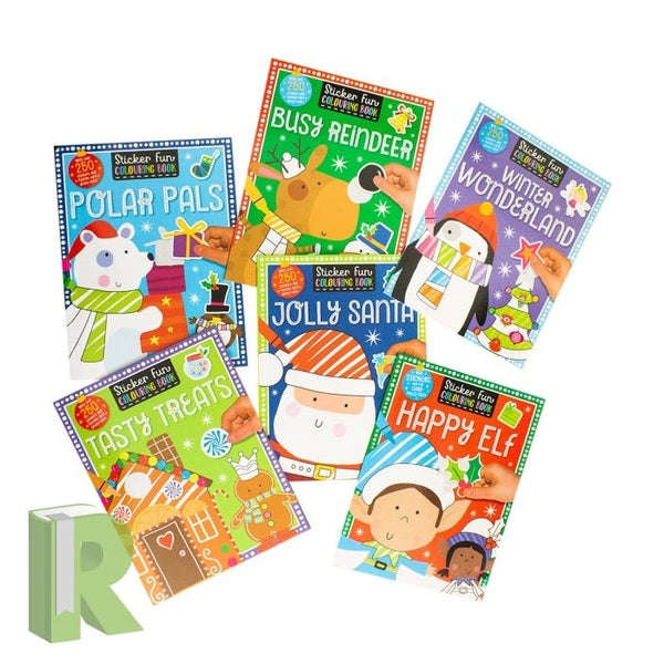 Christmas Sticker Fun Colouring Collection