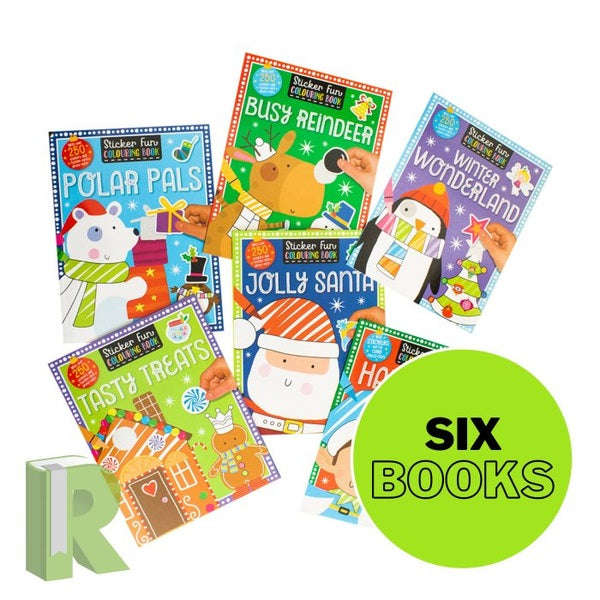 Christmas Sticker Fun Colouring Collection