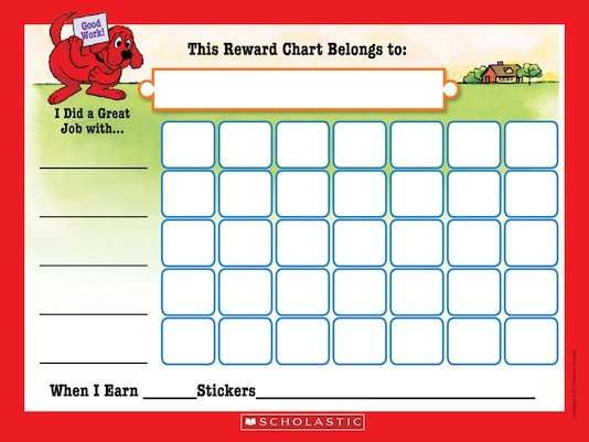 Cliffords Mind Your Manners Reward Chart