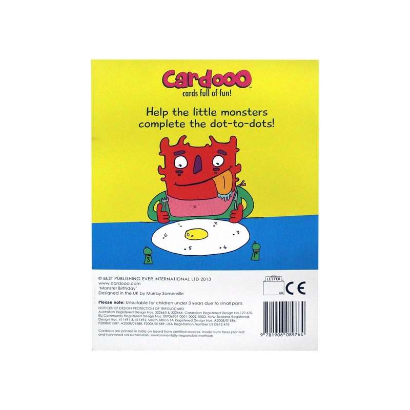 Happy Birthday Colouring - To a little Monster!