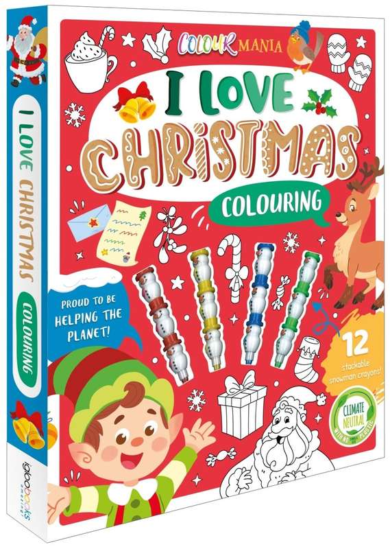 I Love Christmas Colouring Box Set