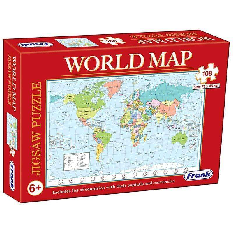 World Map 108 Piece Puzzle Box
