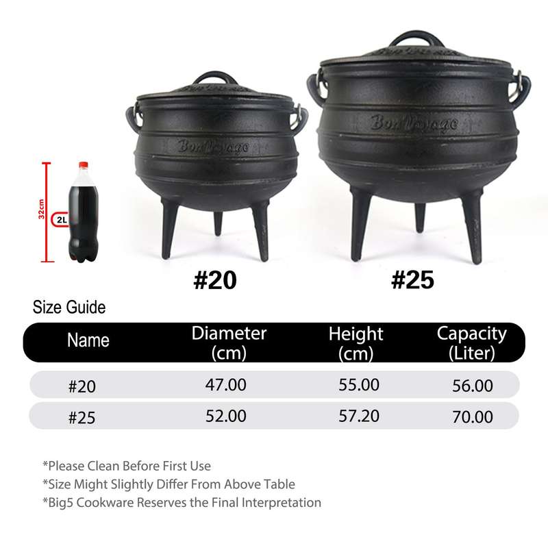 Bon Voyage 3-Leg Cast Iron Potjie Pot
